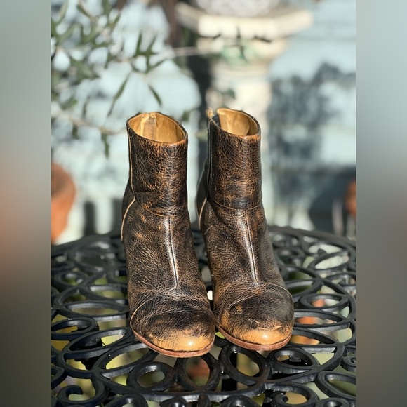 Rag & Bone — Classic Newbury Distressed Brown Leather Boots - Picture 2 of 9